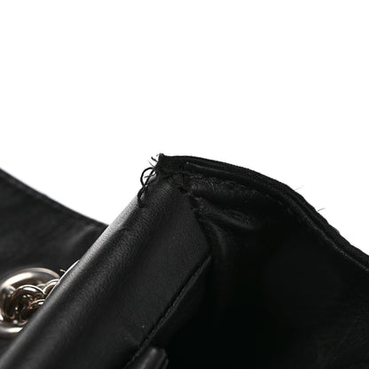 Balenciaga Nylon Jacquard Diagonal Logo Medium Scarf Lock Chain Shoulder Bag Black Red 14 of 14