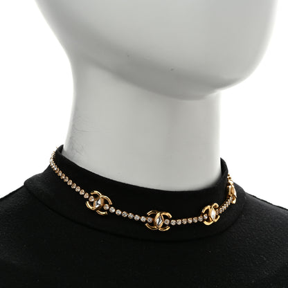 Chanel Metal Crystal CC Marquise Choker Gold 2 of 6