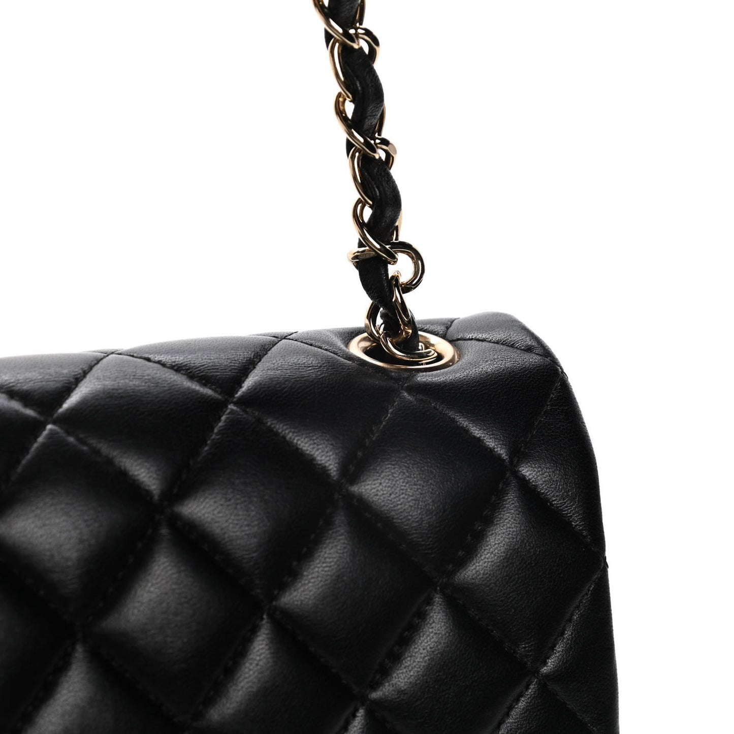 Lambskin Quilted Mini Rectangular Flap Black
