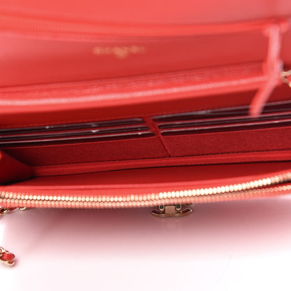 Chanel Caviar Quilted Golden Class Wallet On Chain WOC Red 5 of 11