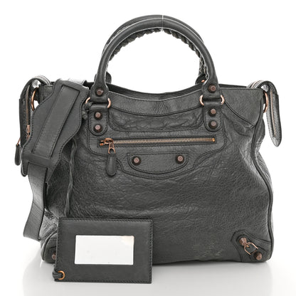 Balenciaga Agneau Giant 12 Rose Gold Hardware Velo Gris Fossile Anthracite 3 of 13
