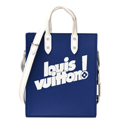 Louis Vuitton Calfskin Everyday LV Sac Plat XS Blue 1 of 12