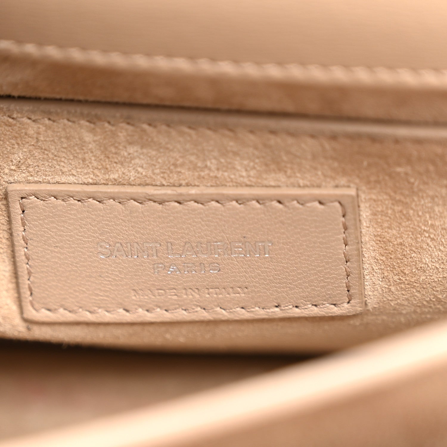 Saint Laurent Calfskin Medium Monogram Sunset Dark Beige 5 of 13