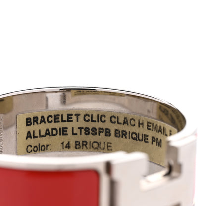 Hermes Enamel Wide Clic Clac H Bracelet PM Brique 5 of 6