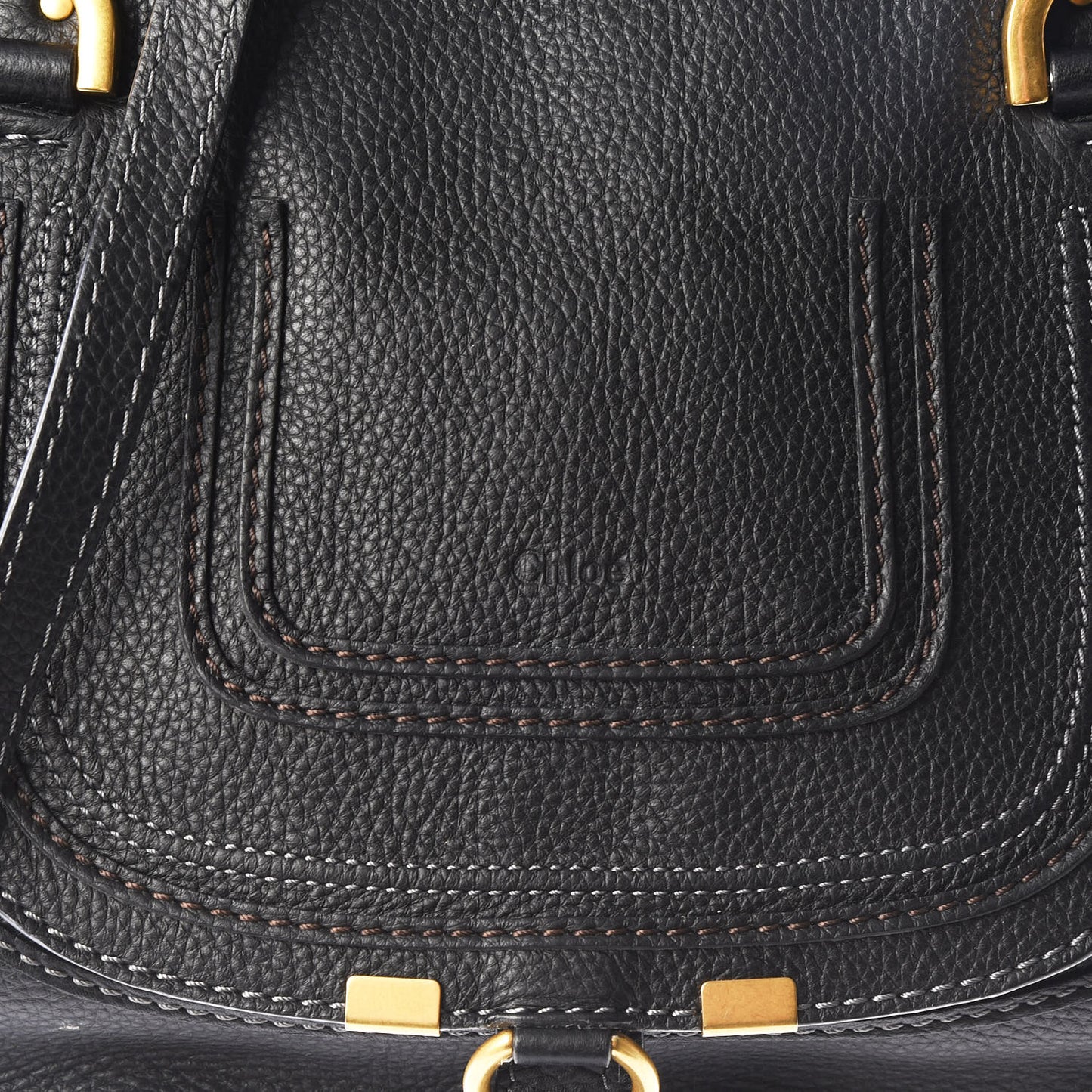 Calfskin Small Marcie Satchel Black