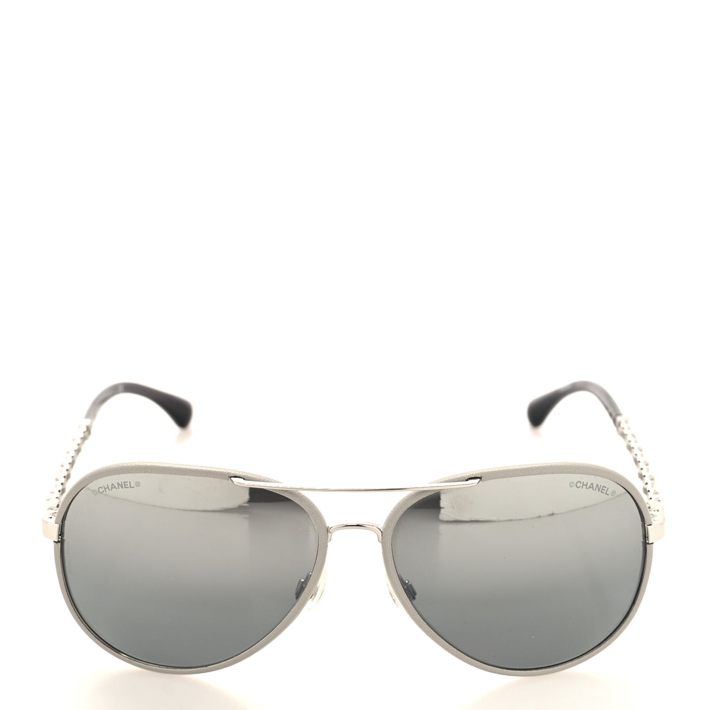 Lambskin Aviator Chain Sunglasses 4219-Q Grey