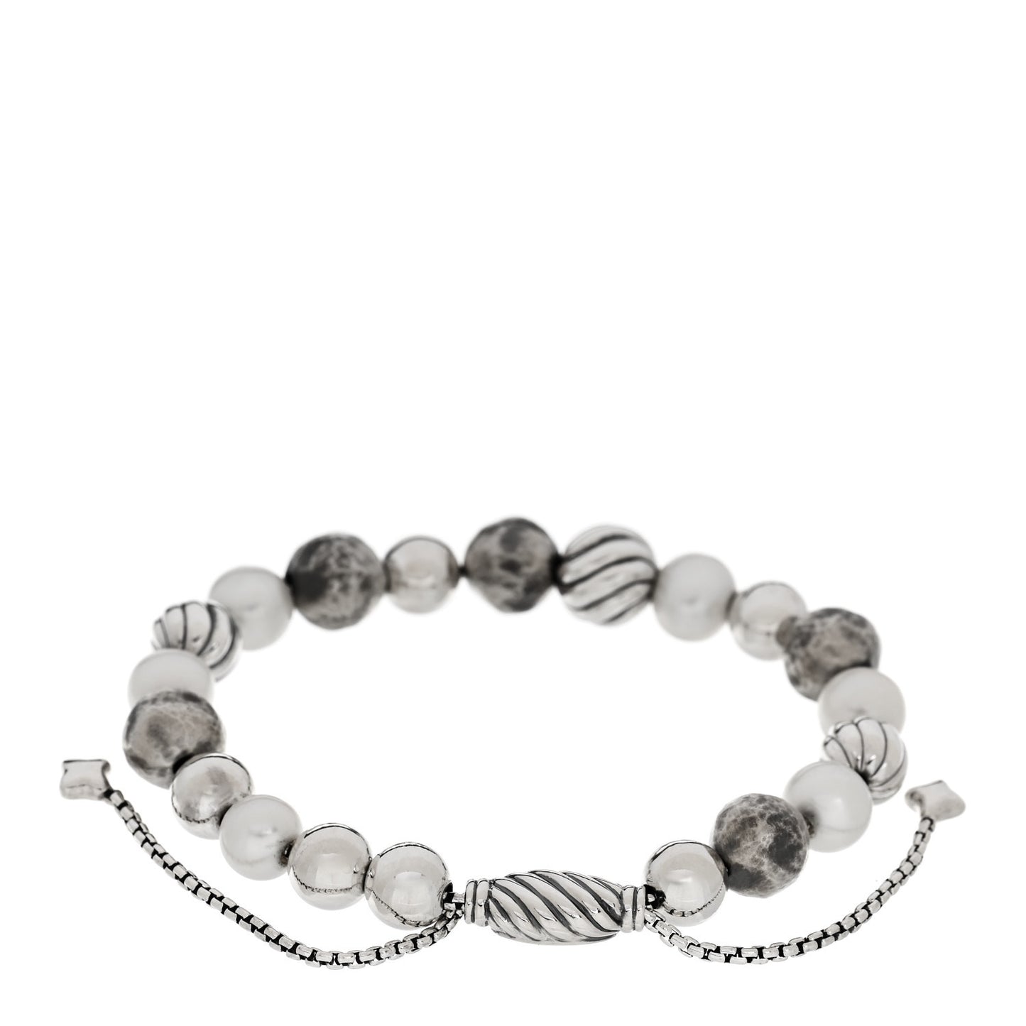 Sterling Silver Cultured Pearl 8mm Spiritual Bead Bracelet