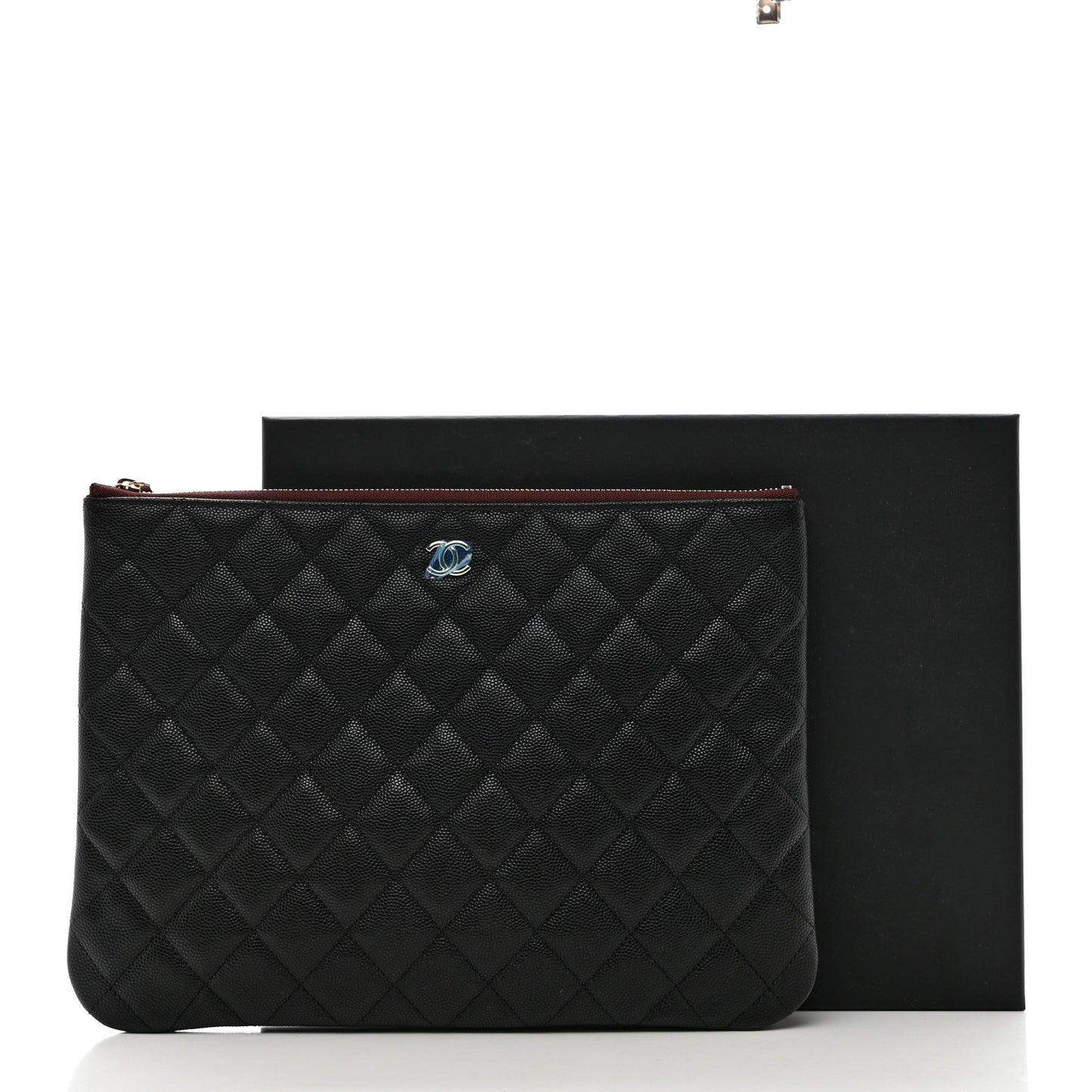 Caviar Quilted Medium Cosmetic Case Black
