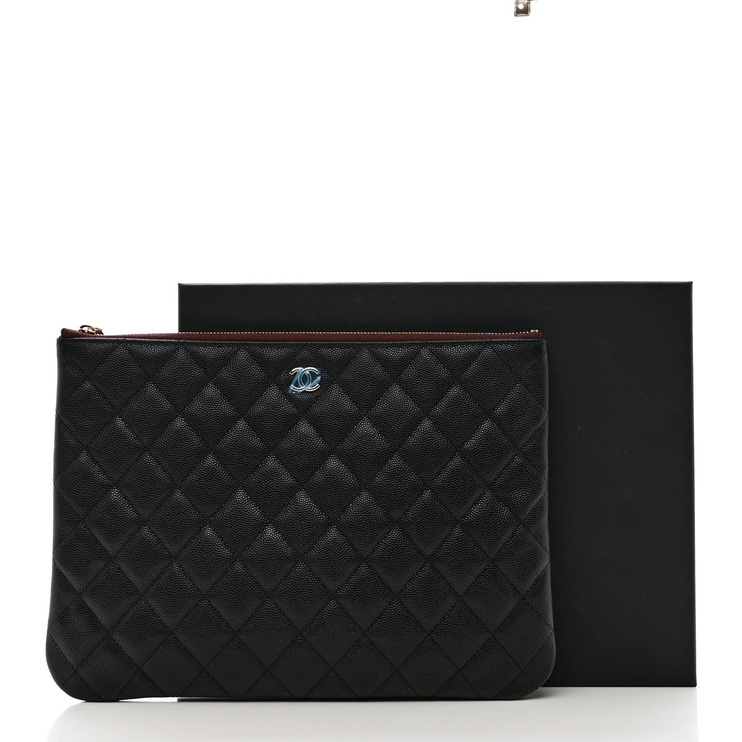 Chanel Caviar Quilted Medium Cosmetic Case Black 7 of 7