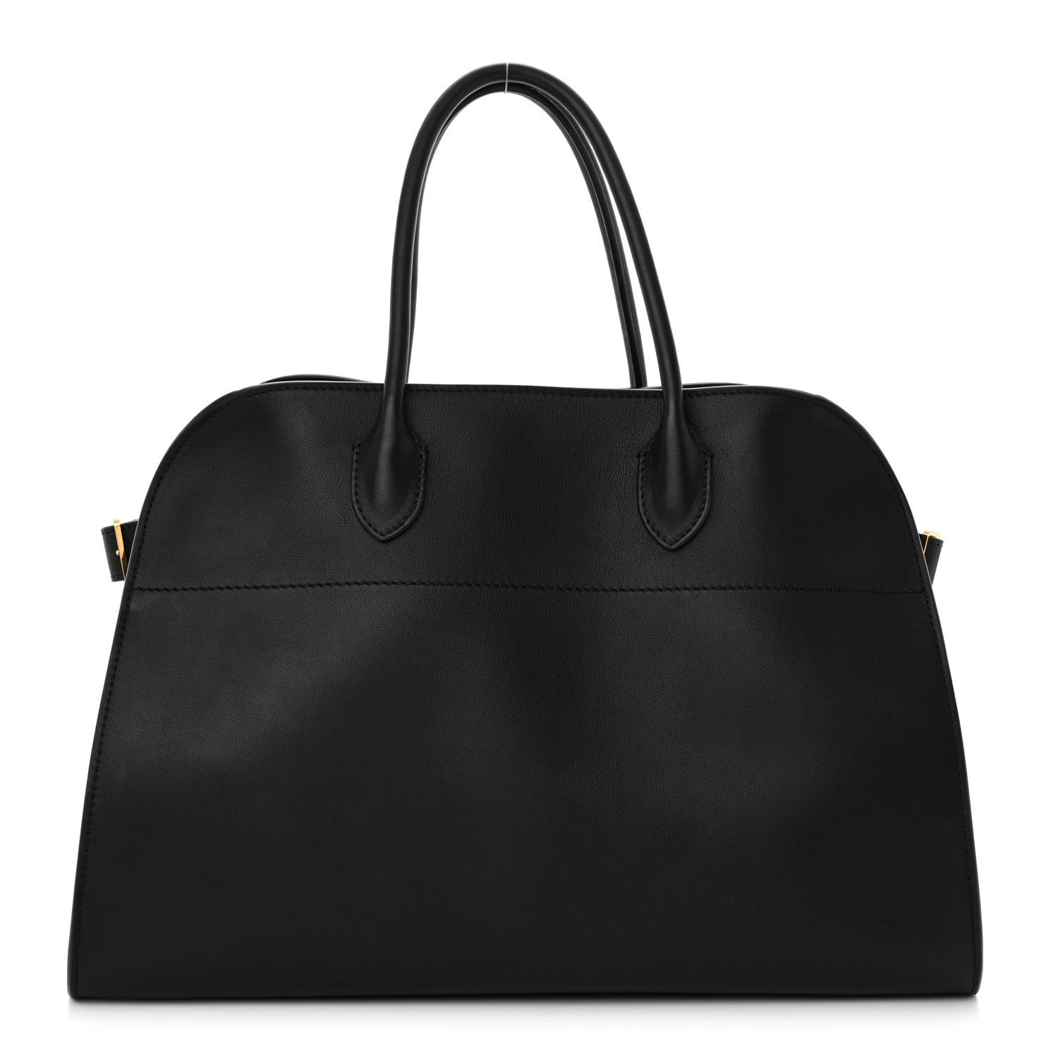 The Row Polished Saddle Calfskin Soft Margaux 15 Black 1 of 9