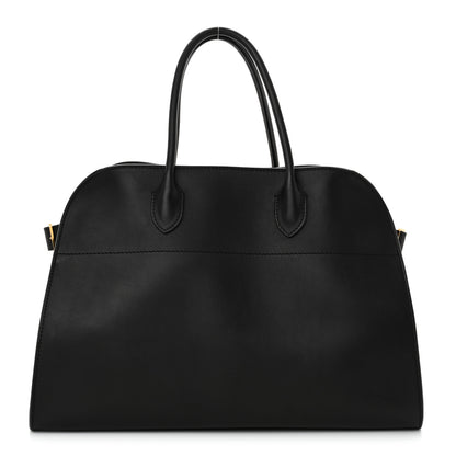 The Row Polished Saddle Calfskin Soft Margaux 15 Black 1 of 9