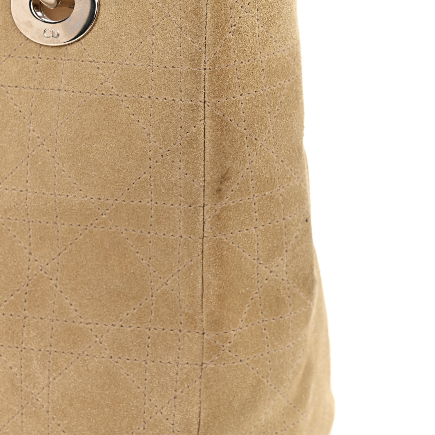 Christian Dior Suede Cannage Medium Lady Dior Beige 12 of 12