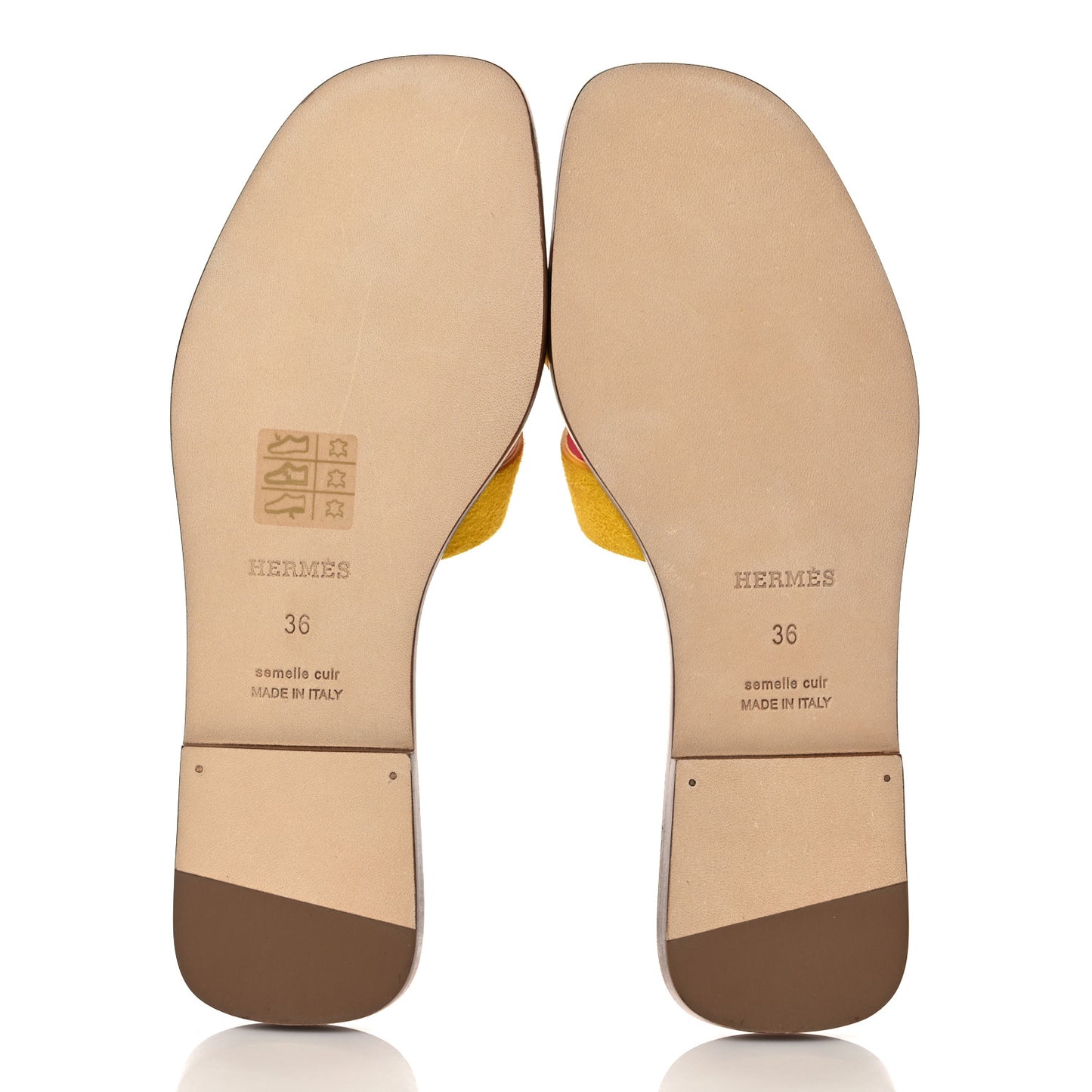 Suede Goatskin Oran Sandals 36 Jaune Sable