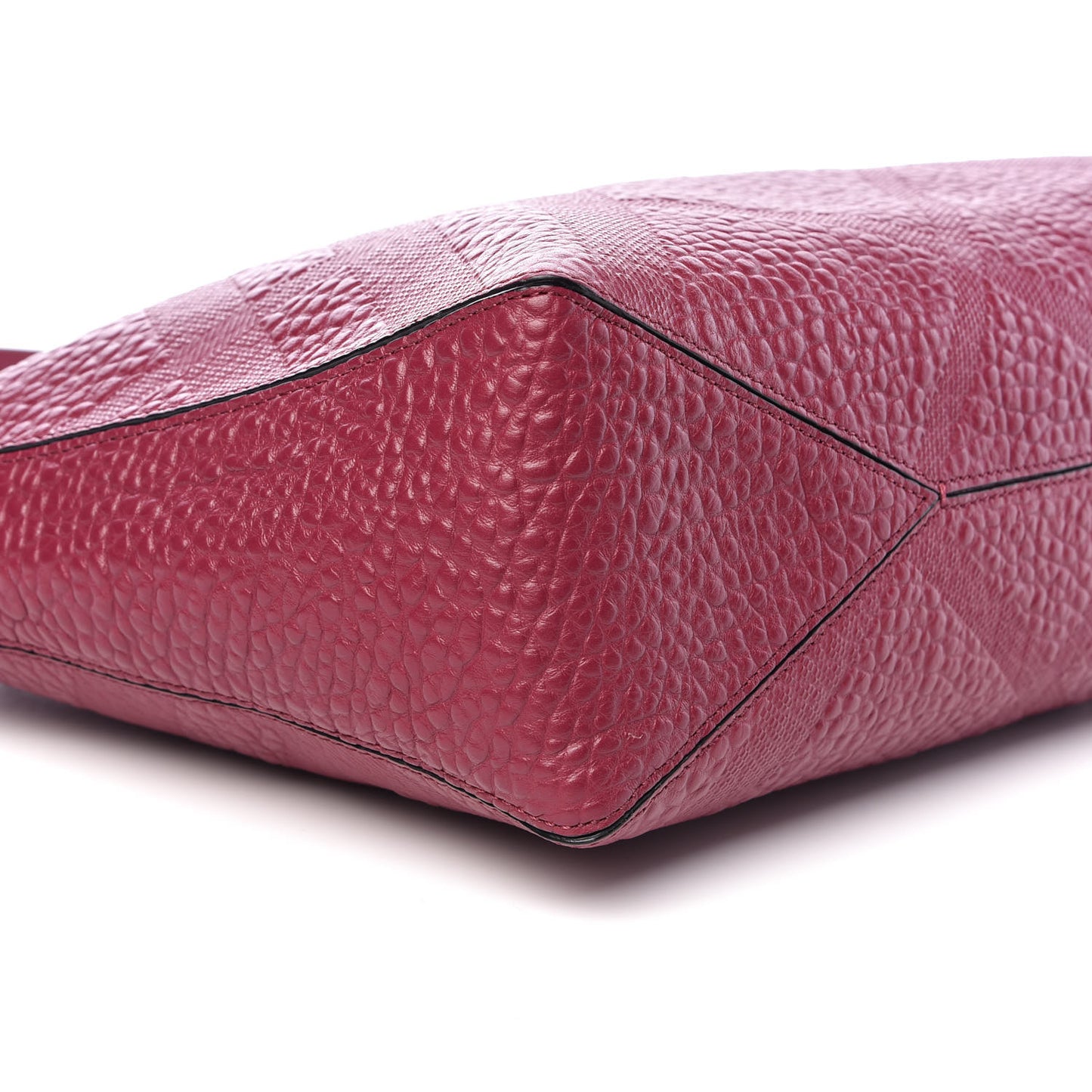 Heritage Grain Check Embossed Medium Dewsbury Tote Dark Plum