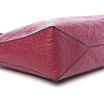 Burberry Heritage Grain Check Embossed Medium Dewsbury Tote Dark Plum 10 of 10