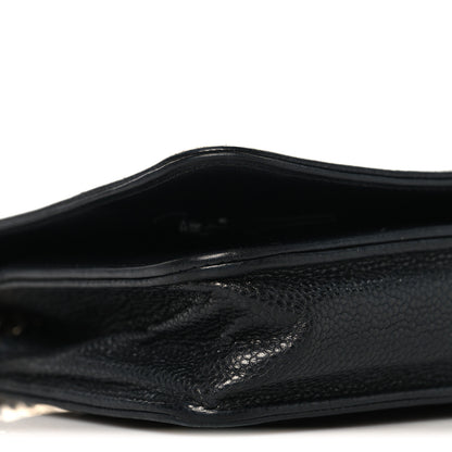 Chanel Caviar Quilted Boy Wallet On Chain WOC Black 10 of 13