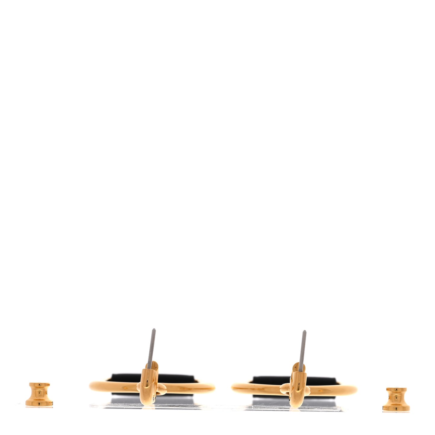 Swift Small Heritage Equestre Etrier Earrings Black