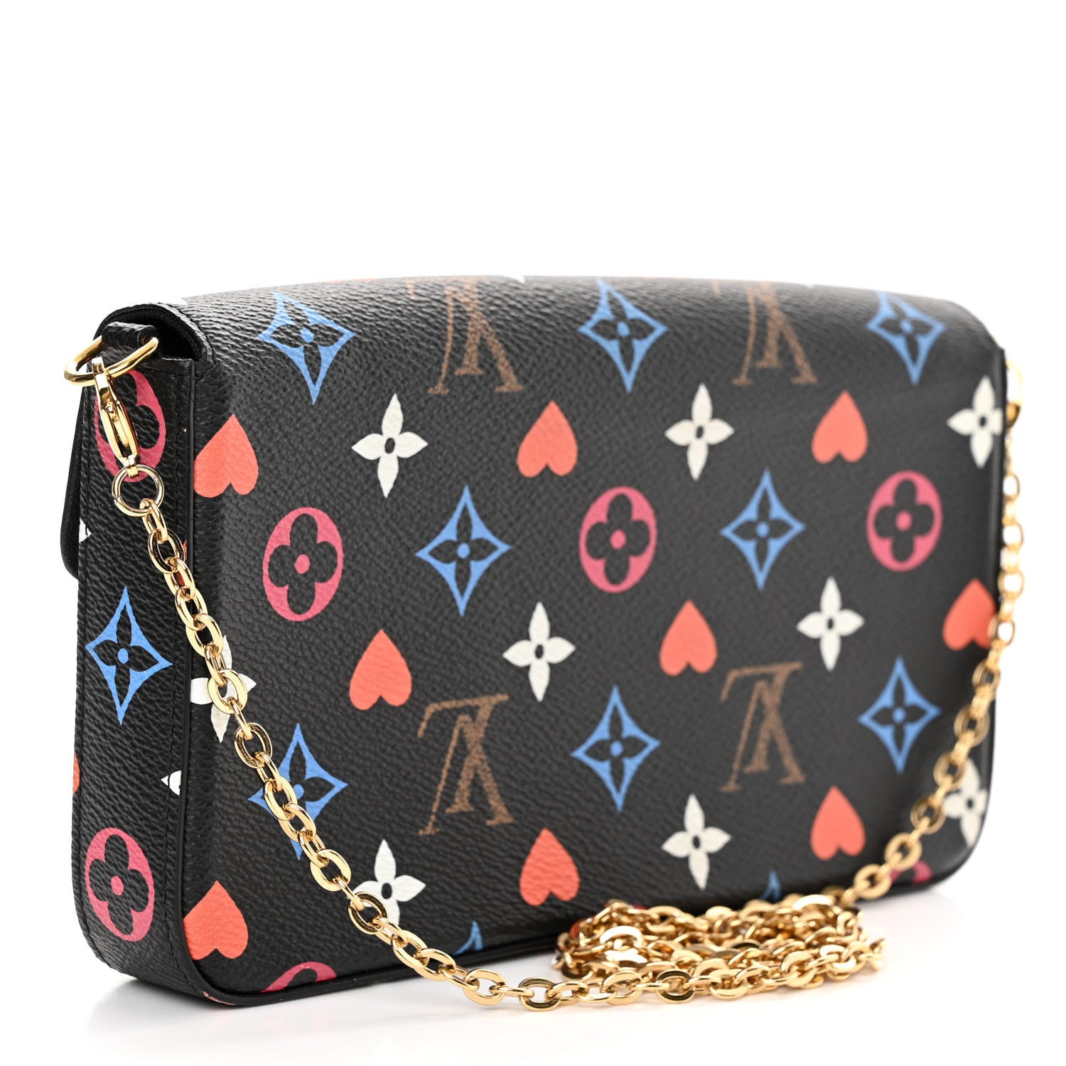 Louis Vuitton Game On Felicie Chain Wallet Black 4 of 10