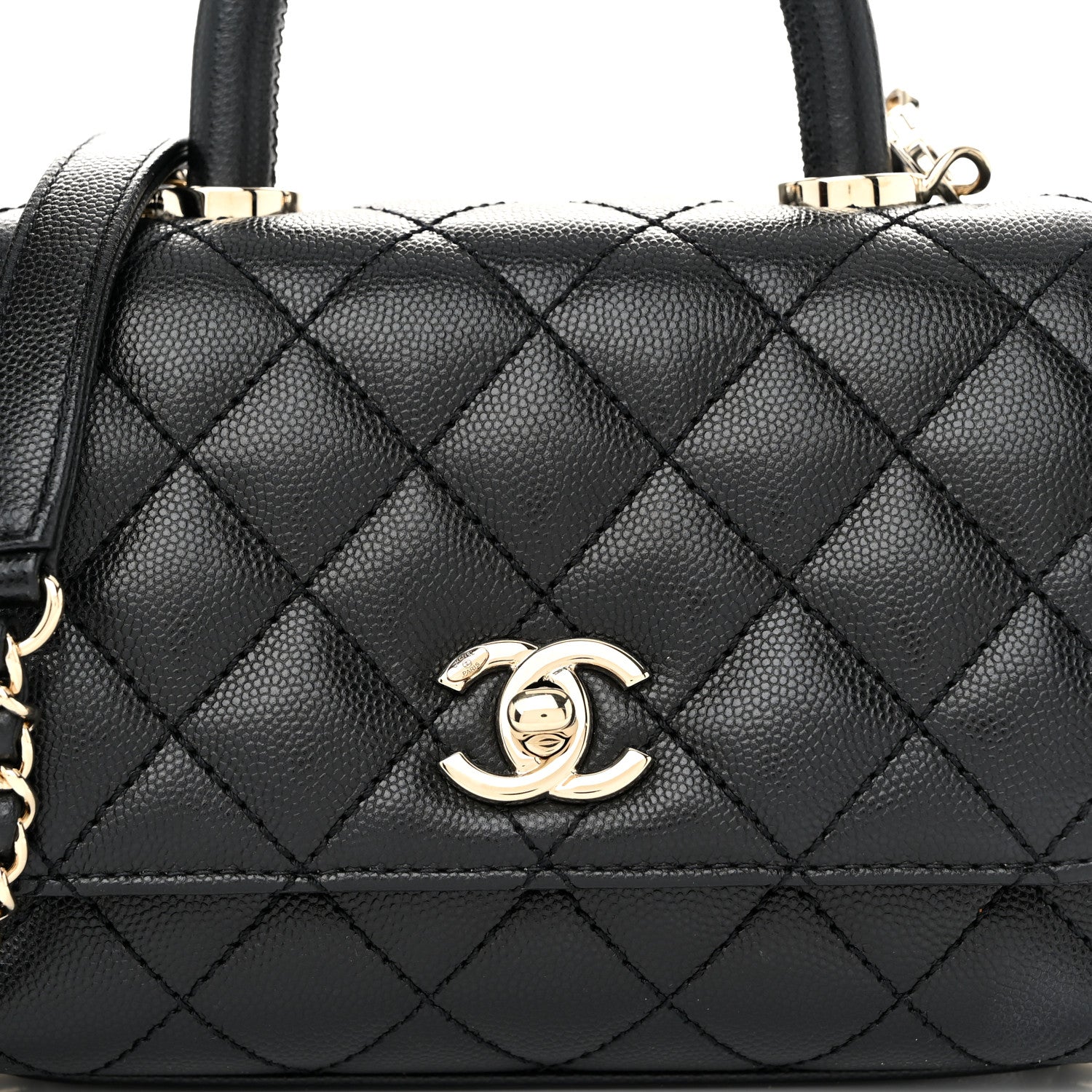 Chanel Caviar Quilted Extra Mini Coco Handle Flap Black 8 of 10