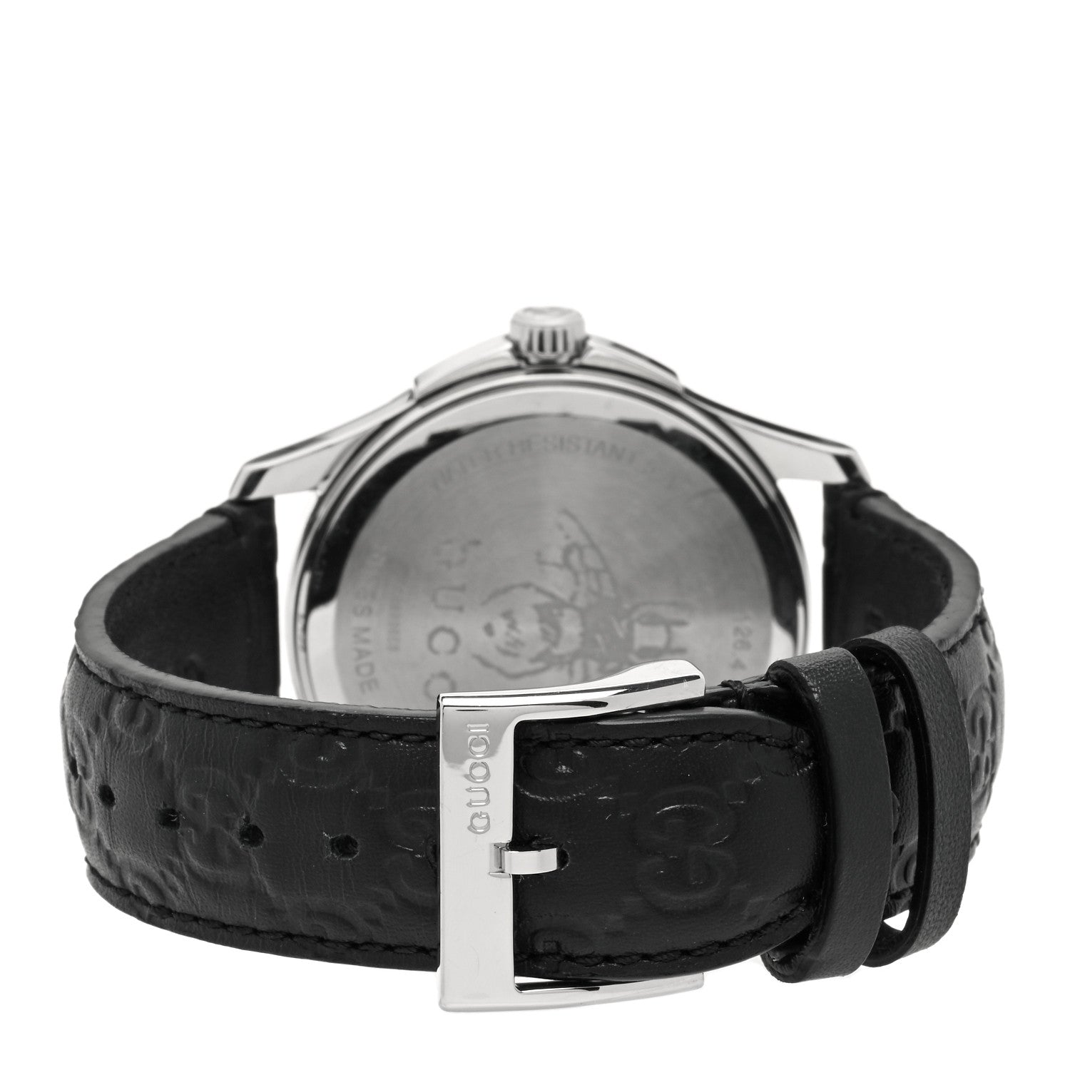 Gucci Stainless Steel Calfskin 38mm G-Timeless Quartz Watch Black 3 of 4