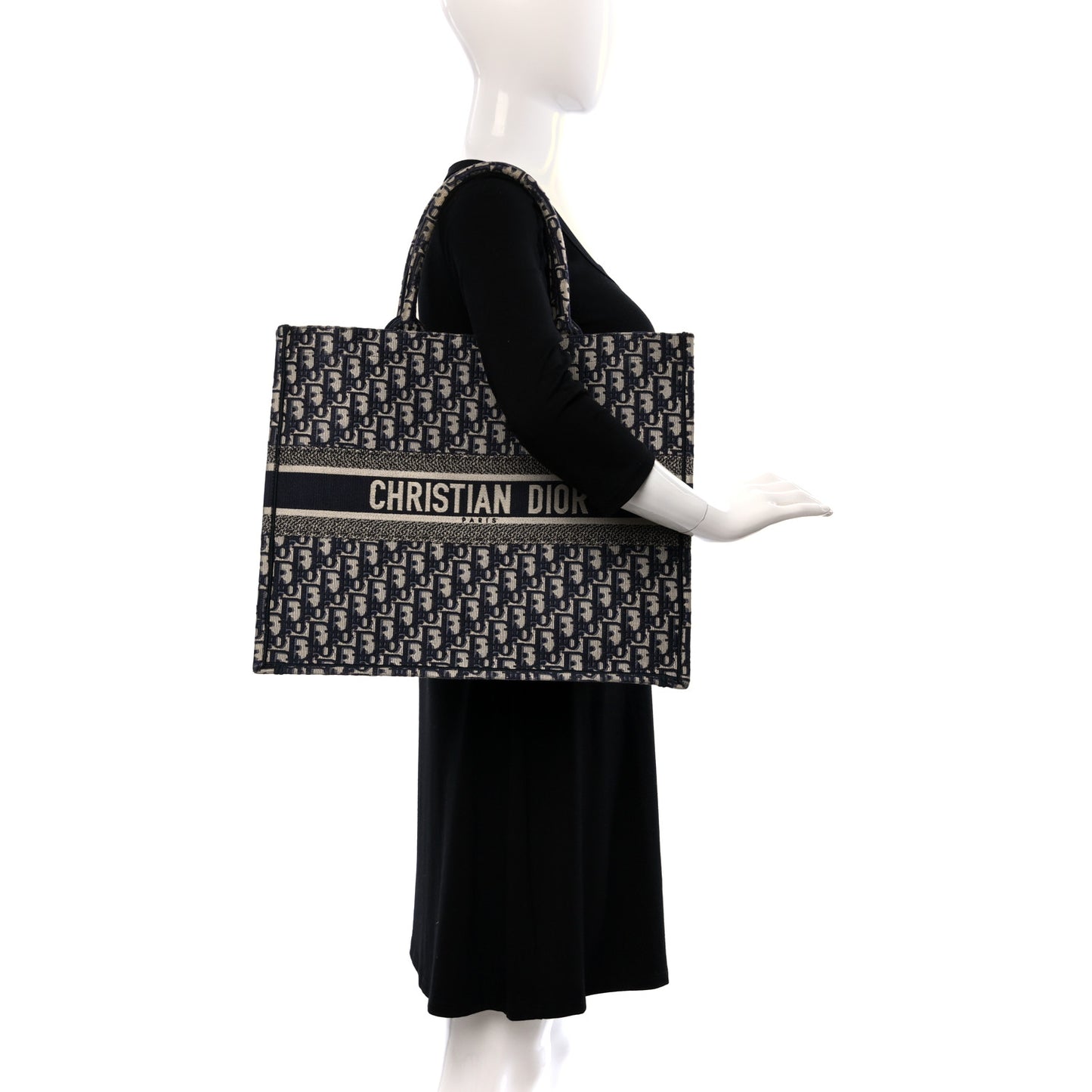 Oblique Large Book Tote Blue Multicolor