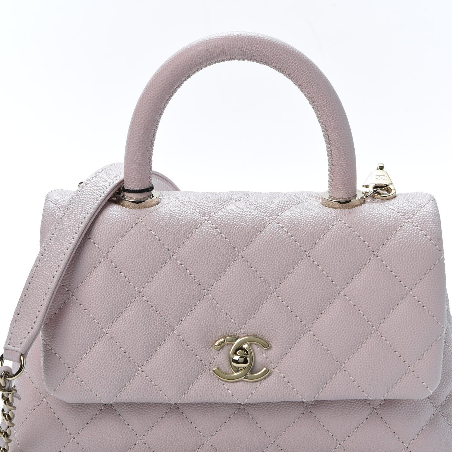 Chanel Caviar Quilted Mini Coco Handle Flap Lilas Lilac 9 of 10
