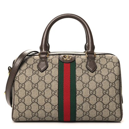 Gucci GG Supreme Monogram Web Small Ophidia Top Handle Bag Beige Ebony 1 of 10