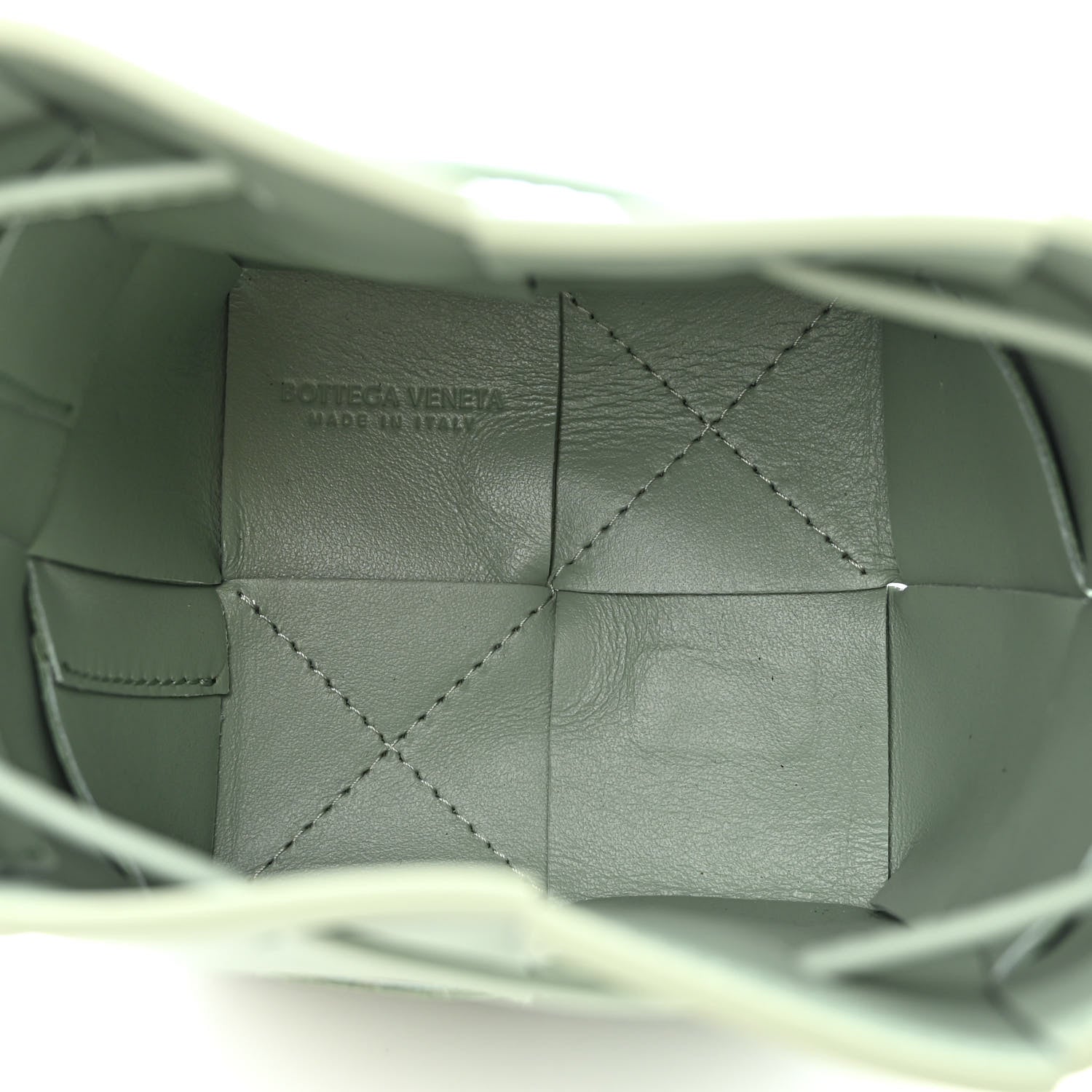 Bottega Veneta Nappa Maxi Intrecciato Mini Cassette Bucket Bag New Sauge 5 of 10