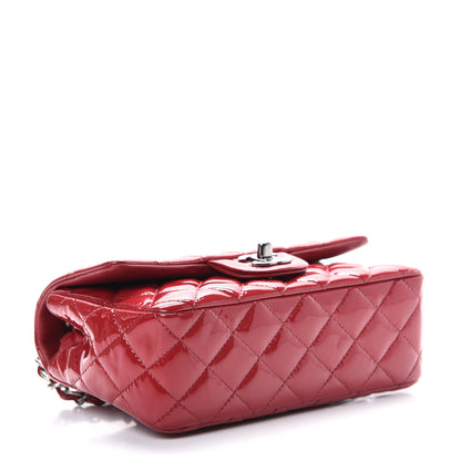 Chanel Patent Calfskin Quilted Mini Rectangular Flap Red 3 of 10