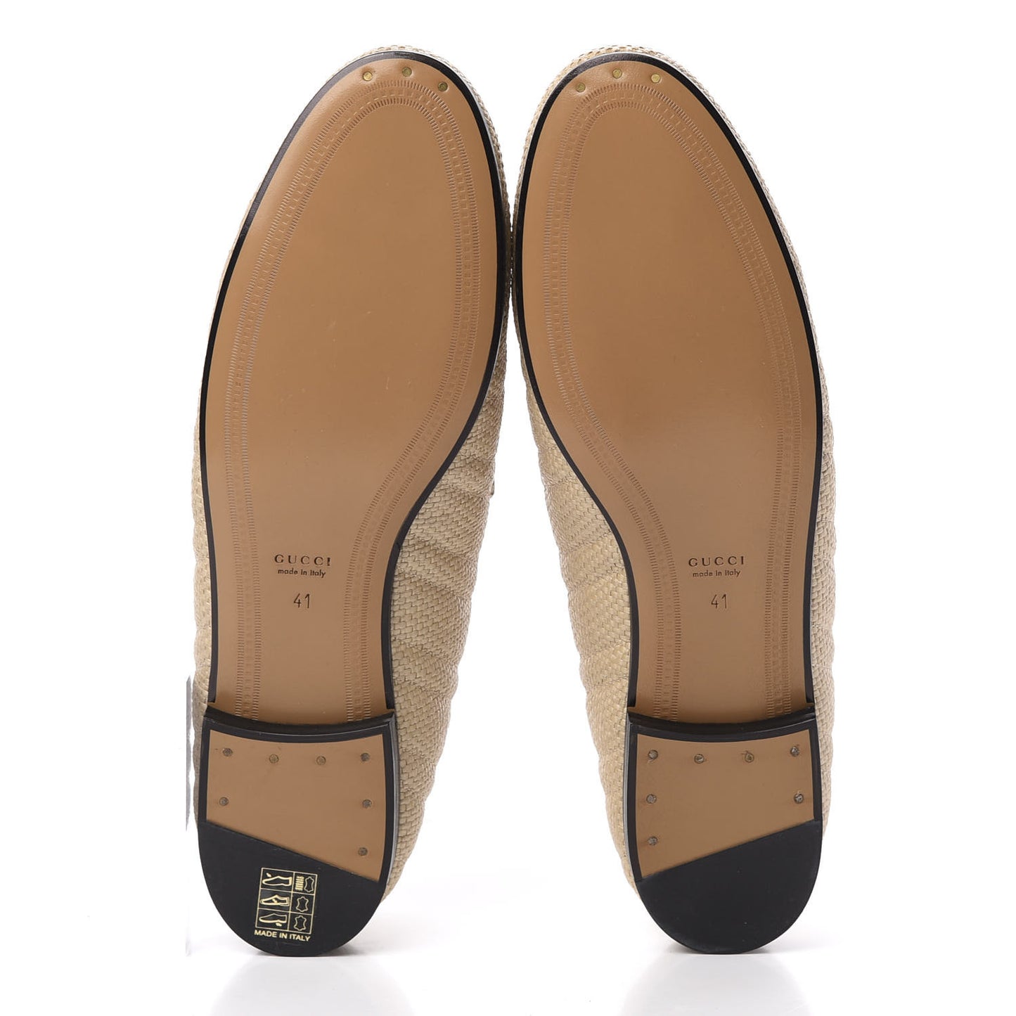 Raffia Elaphe Matelasse Horsebit Womens Jordaan Loafers 41 Natural Cream Brown