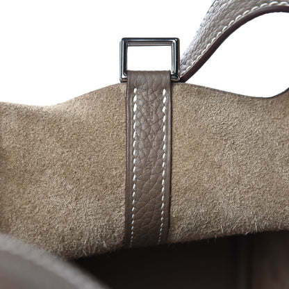 Hermes Taurillon Clemence Picotin Lock 18 PM Etoupe 7 of 12