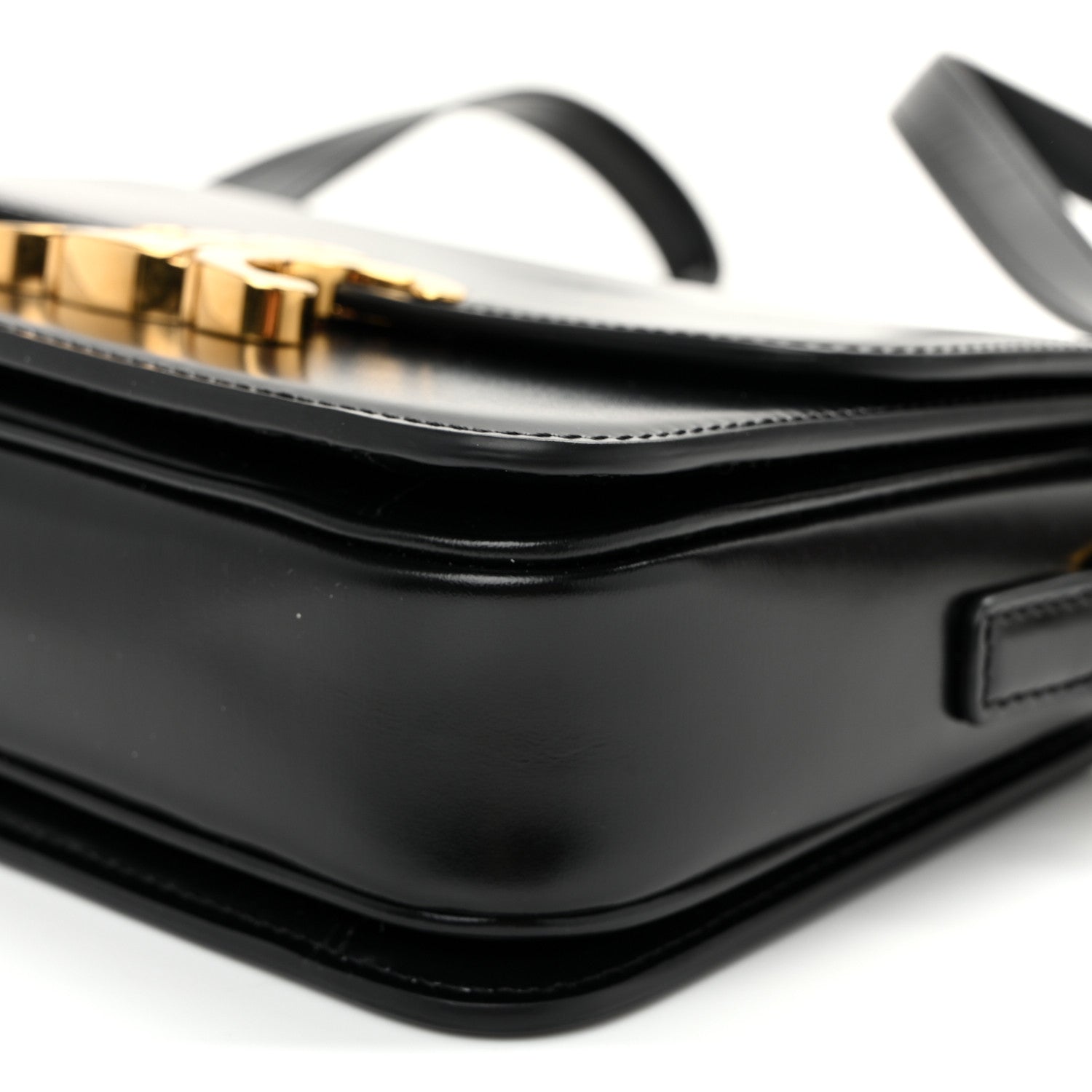 Celine Shiny Calfskin Teen Triomphe Black 10 of 11