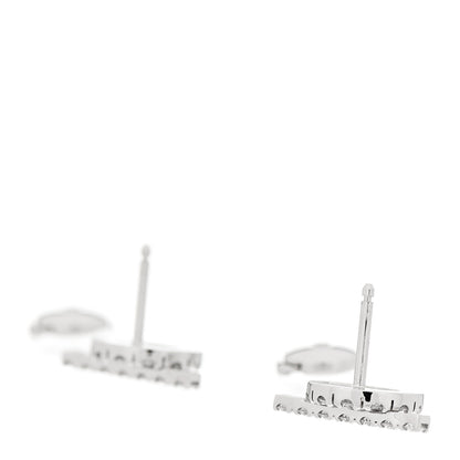 Hermes 18K White Gold Diamond Finesse Earrings 3 of 5