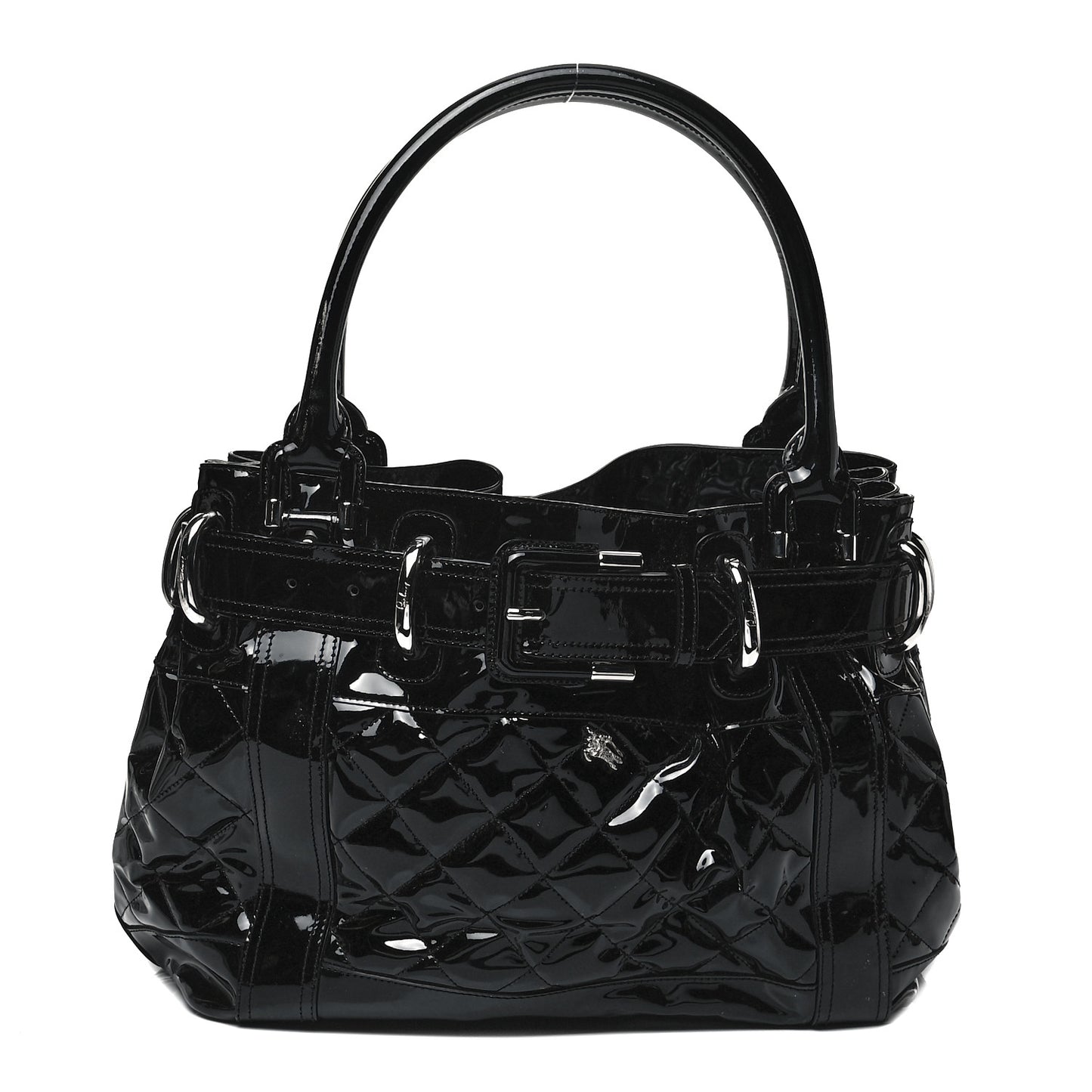 Patent Quilted Beaton Black