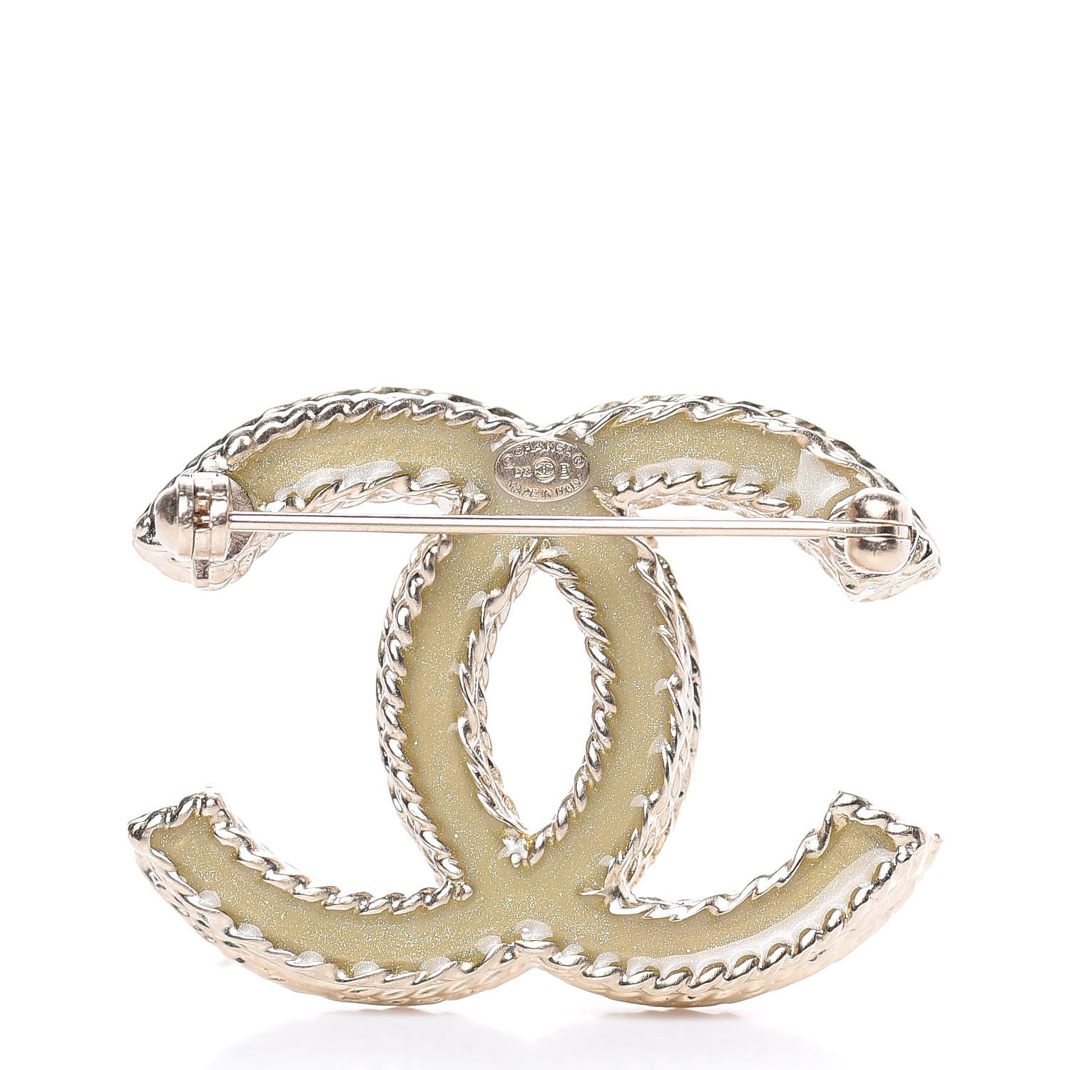 Chanel Crystal CC Brooch Gold 3 of 5