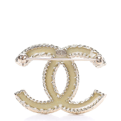 Chanel Crystal CC Brooch Gold 3 of 5