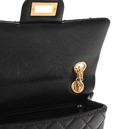 Chanel Aged Calfskin Quilted 2.55 Reissue Mini Flap Black 20 of 21