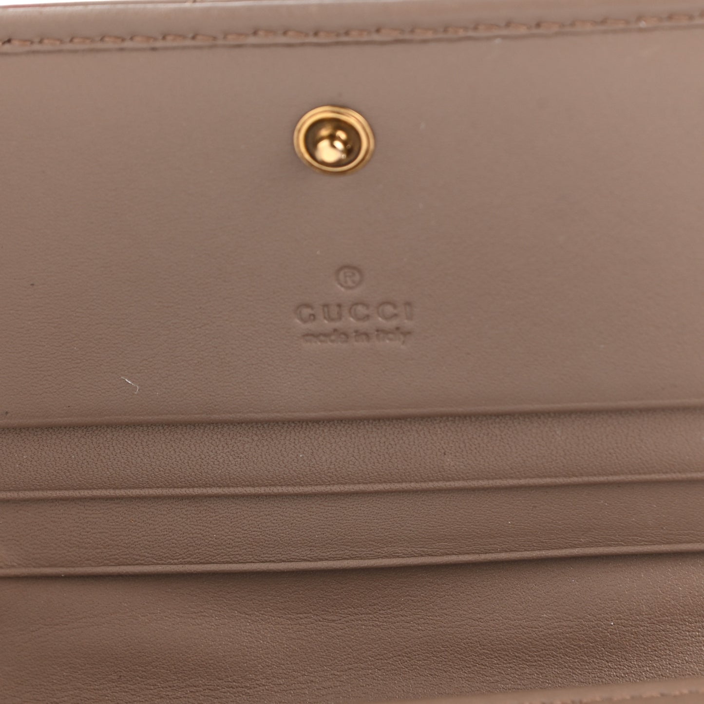 Calfskin Matelasse GG Marmont Card Case Wallet Porcelain Rose