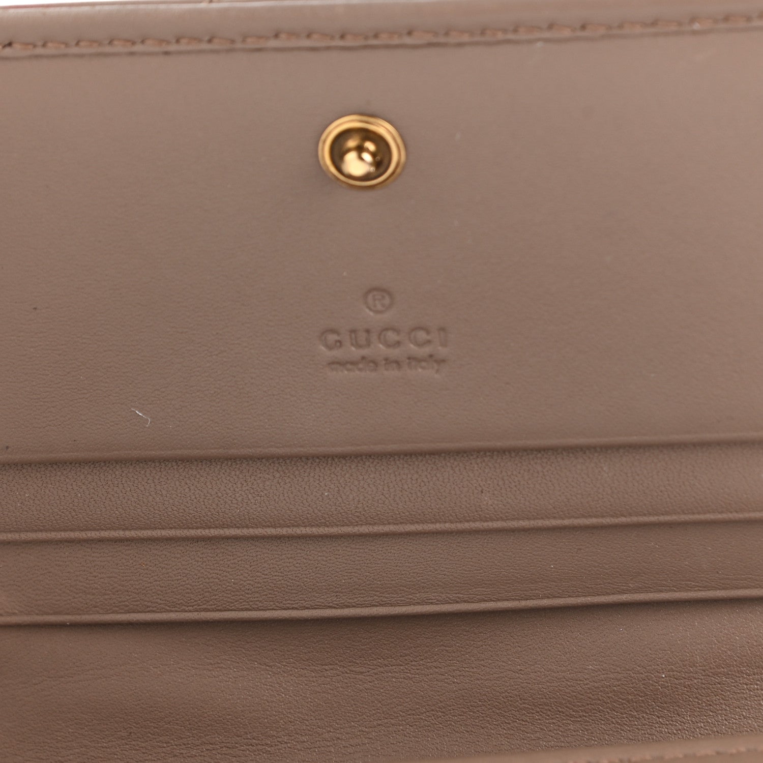 Gucci Calfskin Matelasse GG Marmont Card Case Wallet Porcelain Rose 6 of 8