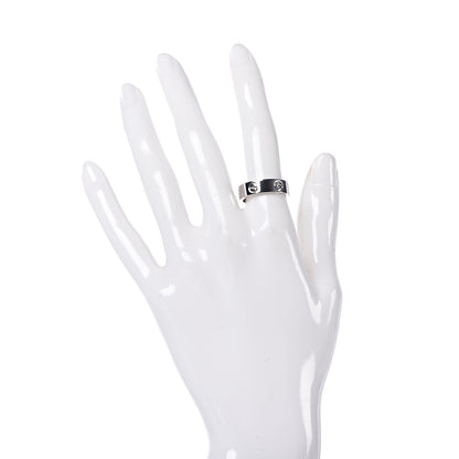 Cartier 18K White Gold 5.5mm LOVE Ring 54 6.75 2 of 5