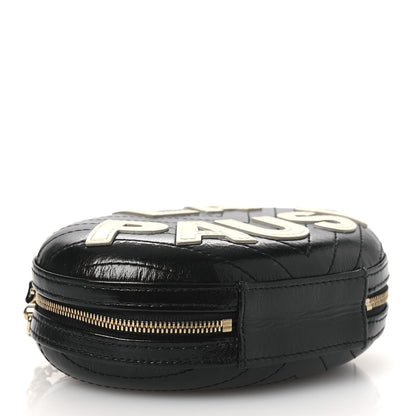 Chanel Lambskin Embroidered Chevron Quilted La Pausa Tassel Clutch Black 4 of 10