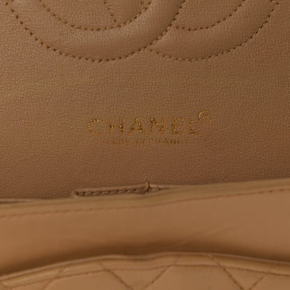 Chanel Lambskin Quilted Medium Double Flap Beige 12 of 14