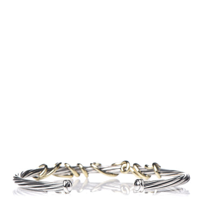 David Yurman Sterling Silver 14K Yellow Gold DY Whispers I Love You Bracelet 3 of 6