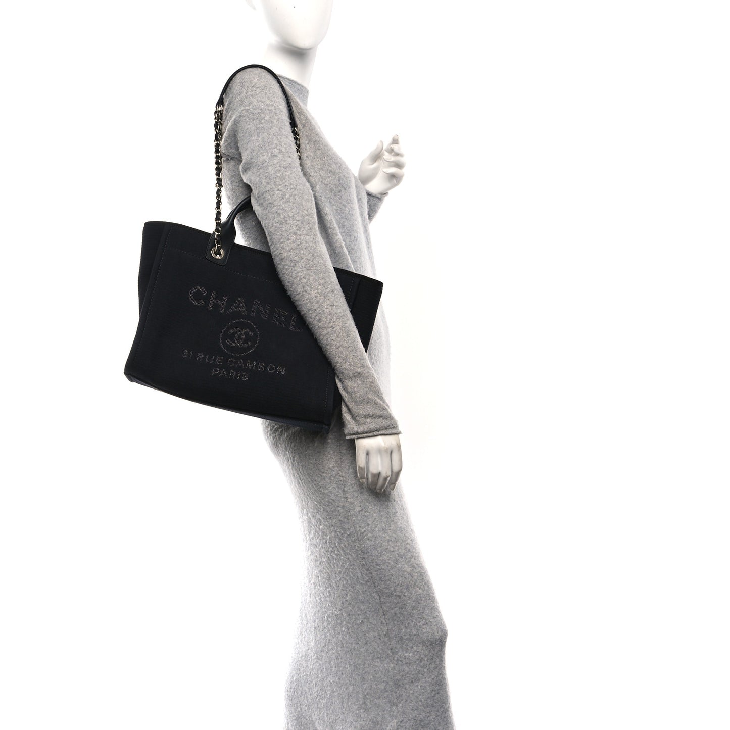 Mixed Fibers Small Deauville Tote Black