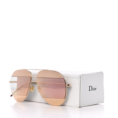 Christian Dior Split 1 Aviator Sunglasses Gold 8 of 8