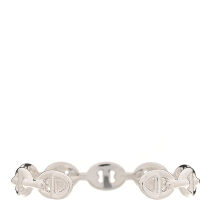 Hermes Sterling Silver MM Chaine d'Ancre Enchainee Cuff Bracelet SH 2 of 7