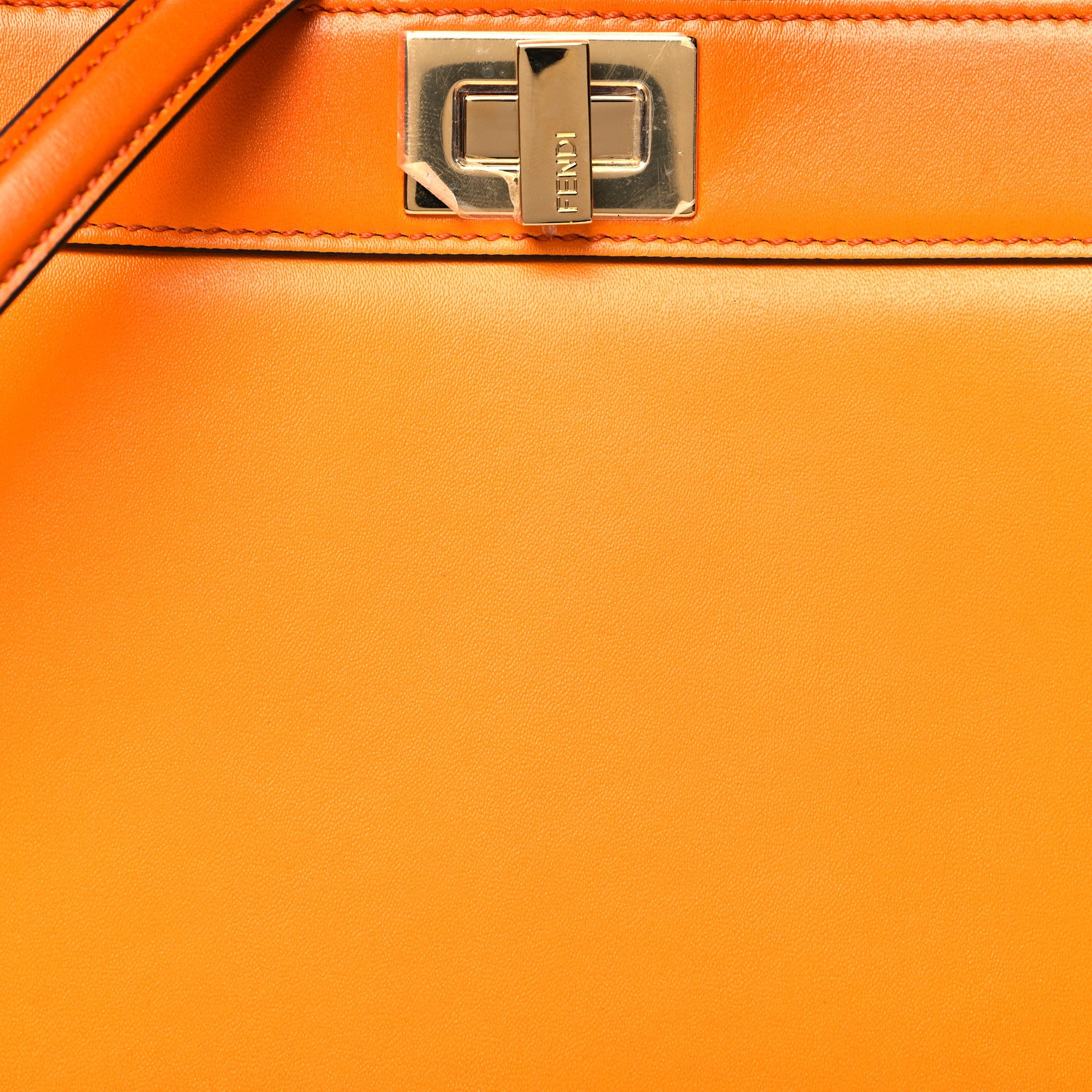 Fendi Vitello King Tamponato Medium Peekaboo I SEE U East West Satchel Clementine 8 of 12