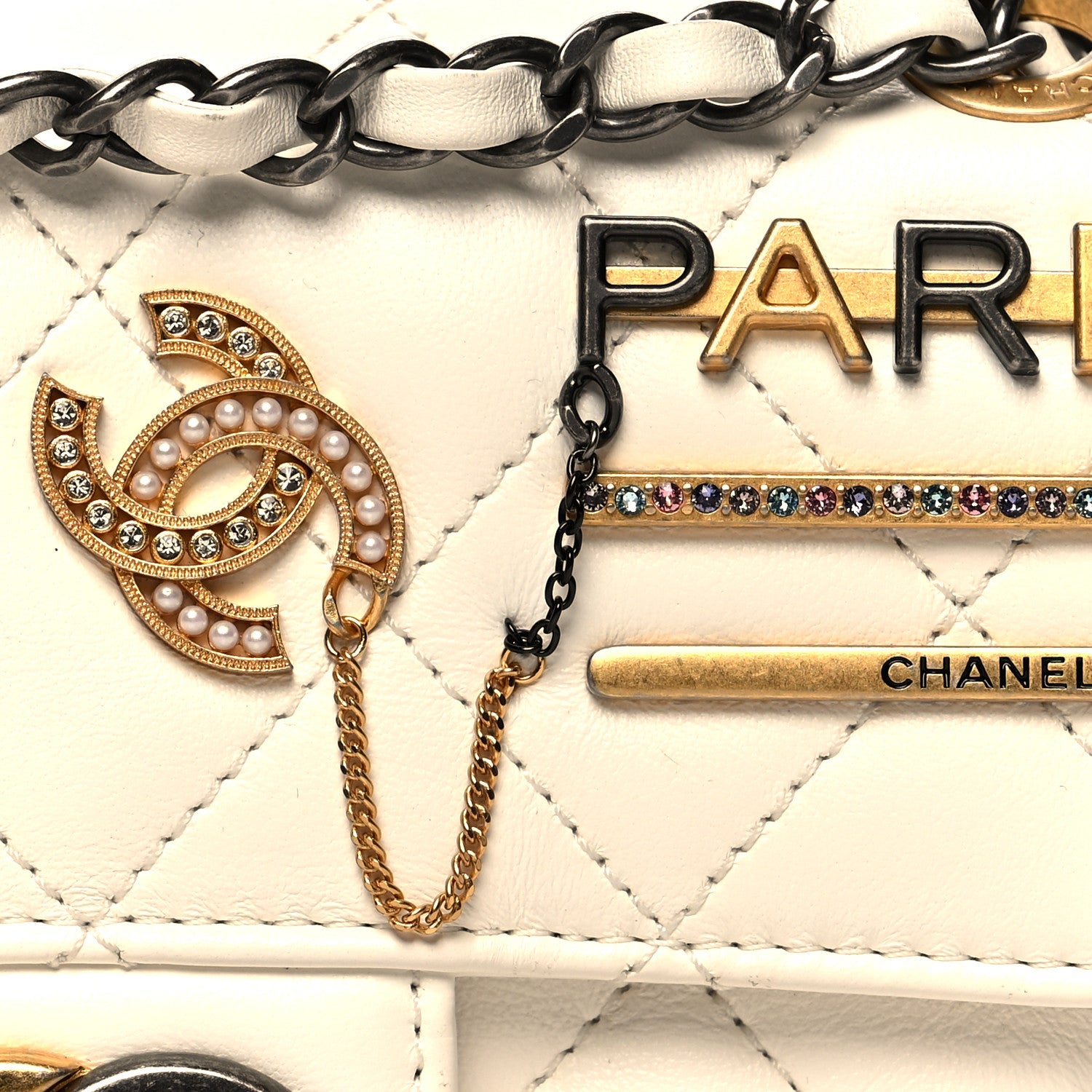 Chanel Lambskin Quilted Mini Coco Clips Flap White 6 of 8