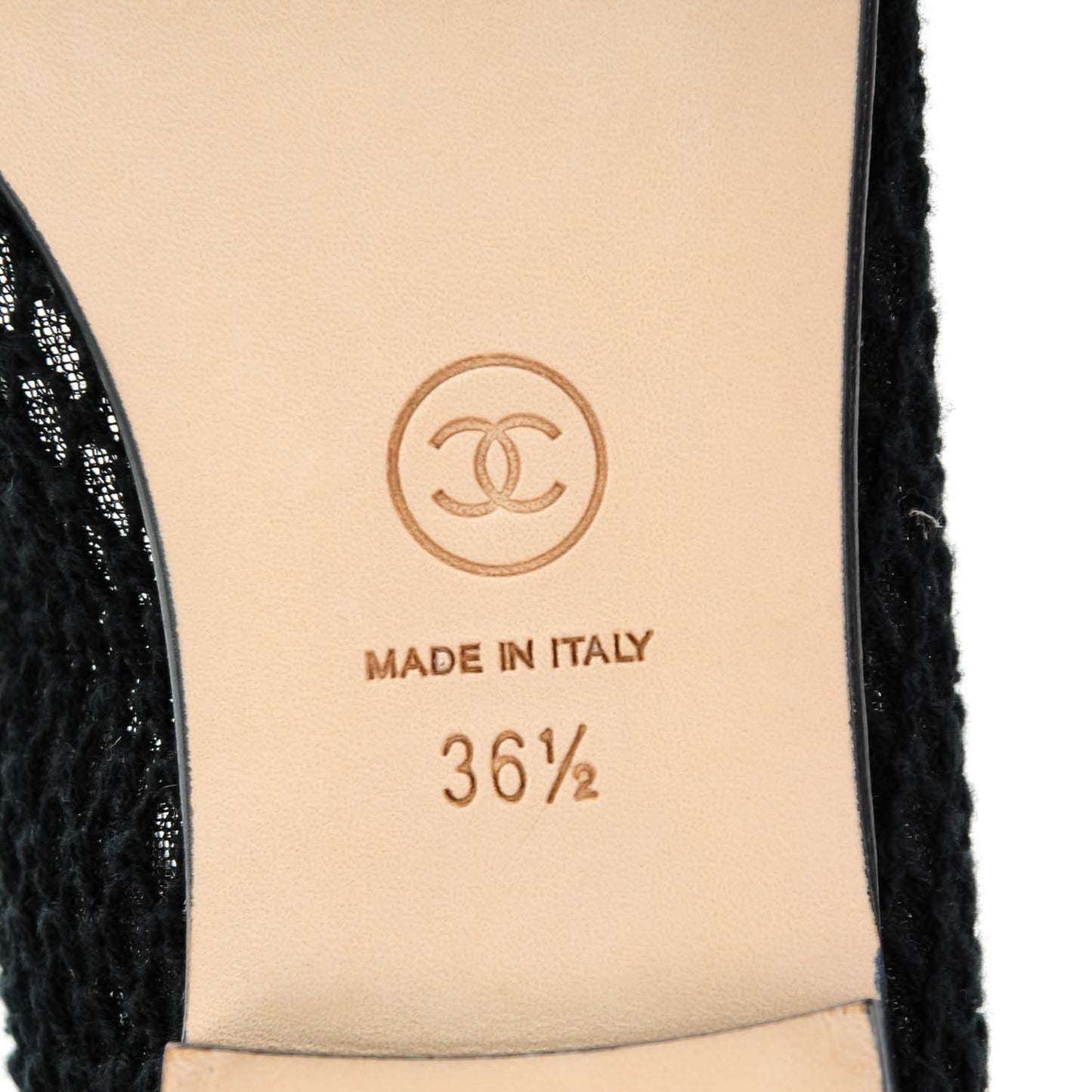 Knit Ballerina Flats 36.5 Black