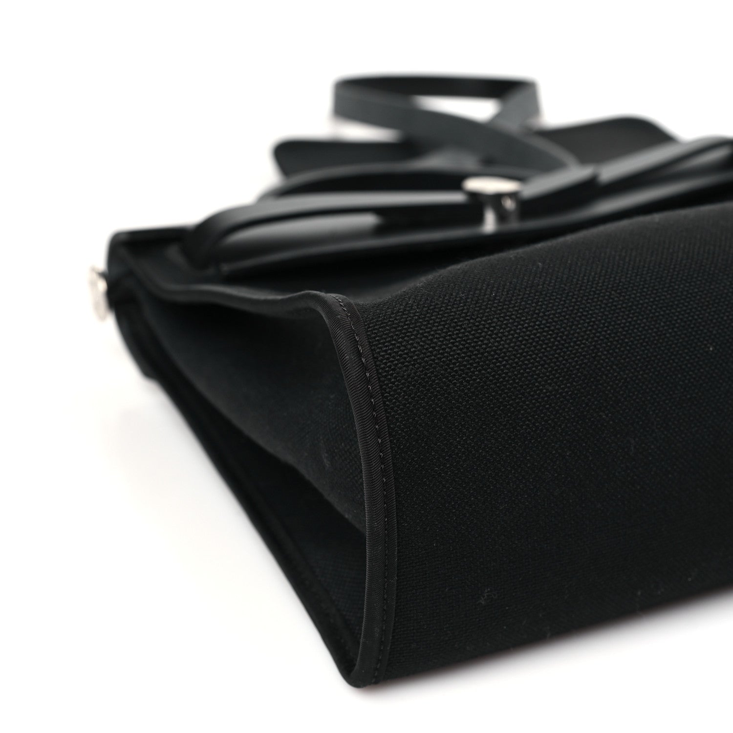 Hermes Military Toile Vache Hunter Herbag Zip PM 31 Black 10 of 11